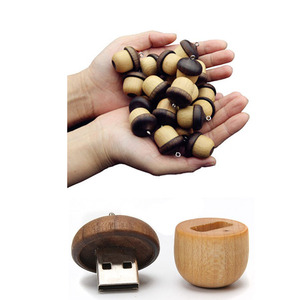Groß Niedlich Mutter Mini Usb Stick Holz Usb 2.0 3,0-Stick Holz Acorn-Stick Form 2 GB, 4 GB, 8 GB, 16 GB, 32 GB, 64GB Mit Logo - Product Image 3