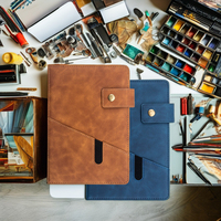 Carnet de notes A5 en cuir PU avec logo personnalisé, reliure cousue, papier 80 g/m², pour bureau, cadeau d'entreprise, OEM