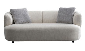 Sans lusso faggio gambe modulare 2 posti divano quadrato ricco divano bianco componibile con cuscini quadrati - Product Image 5