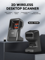 Lecteur de codes-barres 2D sans fil Syble X80RB Plug and Play, scanner de codes QR sans fil 2D pour les magasins de détail