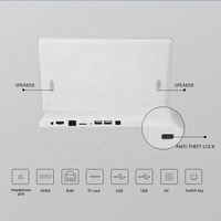 Tablette tactile Android 15,6 pouces de type L, alimentation directe usine, RK3399, caméra intégrée, micro, cadre en option, lumière LED pour la réception en libre-service