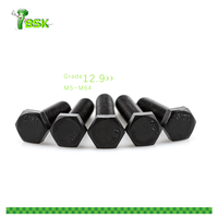 Boulon et écrous hexagonaux filetés Astm Unc Unf de haute qualité B18.2.1 B18.2.2 vis hexagonales oxyde noir