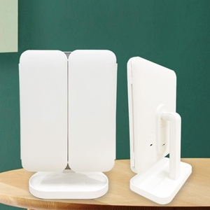 Intelligent LED <b>Makeup</b> <b>Mirror</b> with Light, Bedroom, Three Fold Light Filling Shell, Frosted Table Top Beauty <b>Mirror</b> - Product Image 1