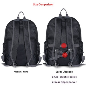 Sac à dos pliable en denim imperméable imprimé, ultra léger, grande capacité, unisexe, pour le sport, les voyages en plein air et l'alpinisme - Product Image 3