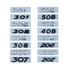 Letras y Números 3D ABS para Maletero Trasero de Coche 206 207 301 307 308 408 508, Adhesivo para <span class=keywords><strong>Peugeot</strong></span> - Product Image 2