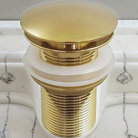Accesorios de baño asequibles personalizados Desagüe de fregadero de fácil instalación Tapones emergentes dorados Tapones de limpiador de lavabo de mano y drenaje
