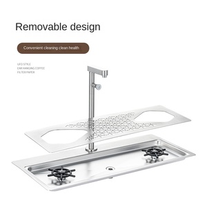 <span class=keywords><strong>Grifo</strong></span> comercial de alta presión de acero inoxidable con arandela de taza integrada para uso en cafeterías - Product Image 3