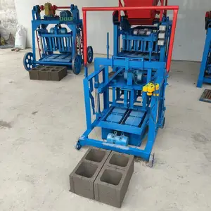 China fabrik großhandel halbautomat ische beton zement ziegel block herstellung maschine qmj4-35 ziegel maschine für gambia