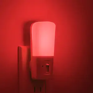 LOHAS LED luce notturna di colore rosso dimmerabile crepuscolo all'alba sensore Led lampada notturna US UK EU Plug luce notturna per camera dei bambini