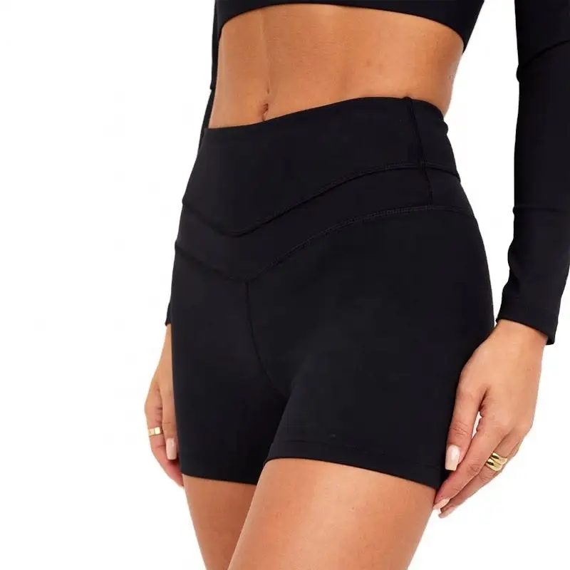 ECBC donna donna vita alta solido aderente lavorato a maglia palestra pantaloncini da donna OEM Activewear allenamento ciclismo calzamaglia da corsa Yoga corto