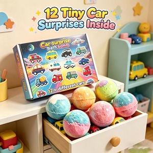 Jouets de <span class=keywords><strong>bain</strong></span>, ensemble de bombes de <span class=keywords><strong>bain</strong></span> surprise en forme de voiture, <span class=keywords><strong>12</strong></span> pièces, 60 g, bombes de <span class=keywords><strong>bain</strong></span> parfumées avec des jouets de véhicules à l'intérieur, meilleur cadeau <span class=keywords><strong>pour</strong></span> les enfants, les garçons et les filles - Product Image 2