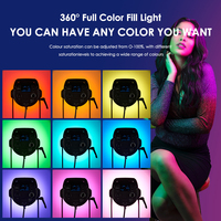 TOLIFO 180W RGB X-180RGB Lumière Vidéo LED Contrôle APP DMX CCT 2700K-6500K Éclairage Continu COB pour Studio Photo