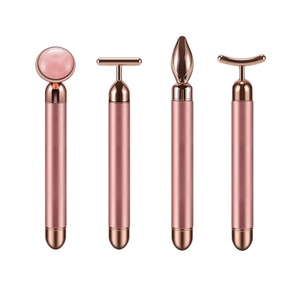 Barre de massage énergétique en or, quartz rose, masseur facial vibrant en jade pour les soins de la peau - Product Image 6