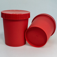 Bocaux en plastique PP épaissi de qualité alimentaire 16,9 oz (500 g) pour confiture, sauce piquante, baume au citron, et utilisation chimique