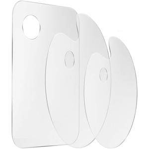 Transparante kunststof rechthoekige aquarel-, gouache- en acrylverfplank, kinderverfpalette - Product Image 2