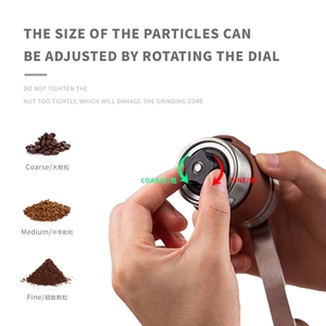 Portable Stainless Steel <b>Manual</b> Hand Mini Small <b>Coffee</b> Bean Grinding Tools Anti Silicone Sleeve Straight Handle - Product Image 4