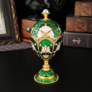 <span class=keywords><strong>Faberg</strong></span>é-Lấy cảm hứng từ thanh lịch Nga kim loại thủ công mạ vàng men trứng hộp đồ trang sức động vật theo chủ đề giáng sinh nhà & Quà Tặng - Product Image 1