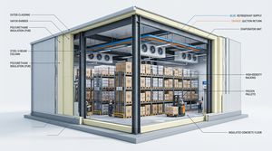 Almacén Industrial de Acero de Gran Envergadura de Montaje Rápido, Cámara Frigorífica Modular con Aislamiento Térmico y Ahorro de Energía - Product Image 6