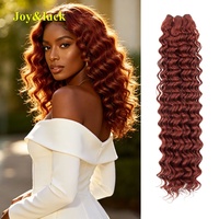 Vente en gros # 27 mèches de cheveux synthétiques blond miel à ondulations profondes, tissage de cheveux bouclés profonds, résistant à la chaleur, extensions de cheveux synthétiques