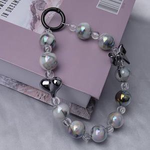 Manufacturer Wholesale Charm <b>Strap</b> Phone Beaded Bracelet Chain for Women Girls Cell <b>Wrist</b> <b>Straps</b> Keychain - Product Image 1