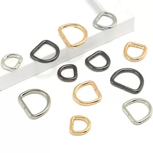 Accesorios para bolsas de Metal, anillos en <span class=keywords><strong>D</strong></span>, alambre de 3,8mm de diámetro, hebilla de anillo en <span class=keywords><strong>D</strong></span> sin soldar de hierro, herrajes para correa de bolso, mochila, equipaje - Product Image 5