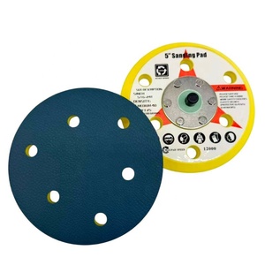 Tampon <span class=keywords><strong>de</strong></span> polissage orbital aléatoire double action PSA <span class=keywords><strong>de</strong></span> 5 pouces, 6 trous, 125 mm, épaisseur <span class=keywords><strong>de</strong></span> 9 mm, dureté moyenne, PU OEM, pour le detailing automobile - Product Image 1