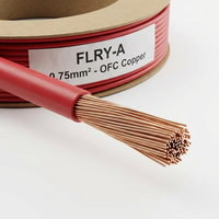 Cable Automotriz FLRY-A DIN 72551 Estándar Alemán 0.75mm 22AWG de Pared Delgada con Aislamiento de PVC, Cable de Cobre Libre de Oxígeno para Altas Temperaturas (105°C)