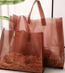 Bolsa de Compras de Plástico con Logotipo Personalizado a Precio de Fábrica, Bolsa de Mano con Asa Larga para Tiendas de Ropa, Bolsas de Embalaje para Pequeñas Empresas - Product Image 4