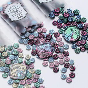 100 قطعة من حبيبات شمع الختم اللامعة بألوان قوس قزح، مسحوق ذهبي متعدد الألوان، حبيبات شمع ختم ملونة وبراقة - Product Image 4