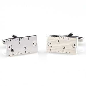 All'ingrosso camicia da uomo a forma quadrata in acciaio inossidabile <span class=keywords><strong>gemelli</strong></span> in bianco opaco <span class=keywords><strong>gemelli</strong></span> <span class=keywords><strong>con</strong></span> <span class=keywords><strong>gemelli</strong></span> spazzolati laterali <span class=keywords><strong>con</strong></span> copri bottone - Product Image 4