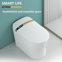 Toilette intelligente en céramique nouvelle génération, chauffage instantané, tout-en-un, entièrement automatique, couvercle relevable, sans restriction de pression d'eau