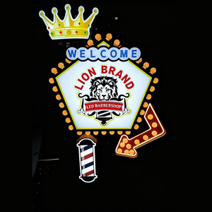 定制商务发光二极管灯标志户外商店名称板欢迎商业道路标志塔外标牌 - Product Image 2