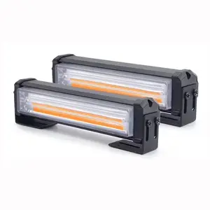 Barre lumineuse linéaire bicolore Ece R65 Ce 6 pouces Cob Led Conseiller en trafic Barre lumineuse stroboscopique d'avertissement d'urgence