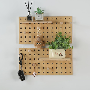Organisateur mural modulaire en panneau perforé écologique poli pour le stockage d'épices de garage de bureau à domicile décoration suspendue affichage de noël - Product Image 4