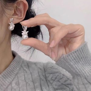 WENCHI 10874 Clous d'oreilles en argent S925, accessoires de perles DIY tendance avec support vide pour perles de 9-11 mm pour femmes - Product Image 2