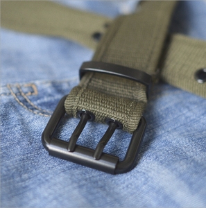 DFBWB102 เข็มขัดผ้าแคนวาสแบบมีเข็ม 2 ตัว ใช้งานได้หลากหลายและทันสมัย - Product Image 4