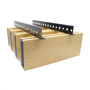 Décoration intérieure, <span class=keywords><strong>faux</strong></span> <span class=keywords><strong>plafond</strong></span> <span class=keywords><strong>suspendu</strong></span> en aluminium 3D, design <span class=keywords><strong>suspendu</strong></span>, bande en aluminium à grain de bois en forme de O, R ou U, <span class=keywords><strong>plafond</strong></span> à lamelles en aluminium - Product Image 2