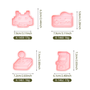 3D dessin animé jeu vidéo série Console télécommande poignée Pixel <span class=keywords><strong>petit</strong></span> homme <span class=keywords><strong>Biscuit</strong></span> moule bricolage argile imprimé <span class=keywords><strong>Biscuit</strong></span> outil biscuits - Product Image 6