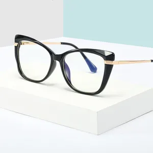 2022 패션 고양이 눈 레트로 클래식 컴퓨터 안경 안티 블루 블록 광학 프레임 도매 프레임 안경