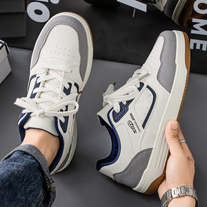 Nouvelles chaussures de skate pour hommes à lacets multi-matériaux, tendance de la mode, style coréen, chaussures de sport décontractées, chaussures polyvalentes pour étudiants - Product Image 6