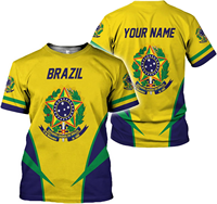 Vêtements Brésiliens en Gros Produits du Brésil Vêtements Drapeau Brésilien T-shirt Brésilien