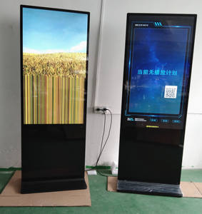 Écran tactile LCD personnalisé 55 <span class=keywords><strong>65</strong></span> pouces Lecteur publicitaire Android ultra fin Équipement LED 4K Affichage sur support libre Signalisation numérique LCD - Product Image 2