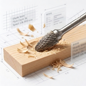 FX-Shape Kit de fraises rotatives en carbure monobloc de qualité industrielle supérieure pour sculpture sur bois, OEM pour meuleuse à mortaiseuse - Product Image 5