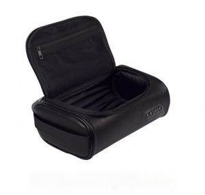 Personalized PU Leather for Bag with Zipper Closure-Casual Travel Cosmetic Pouch for Men-Reusable & Custom Logo Available - Product Image 1