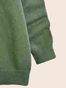 Pull en tricot avec logo personnalisé Pull en tricot à manches longues et col rond en coton Pull en jacquard pour hommes - Product Image 3