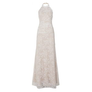 Vestido Maxi de Tirantes con Estampado Digital y Encaje Francés, Cintura con Volantes, Sin Mangas, Diseño Adelgazante y Lavable - Product Image 6