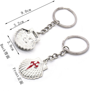 Seaside Santiago Seashell Keychain Zinc Alloy Painted Portable Business Gift - Product Image 2
