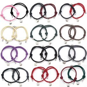 Pulsera cruzada de cuerda de Milán ajustable para parejas, brazalete de aleación de intercambio de formales y formales - Product Image 2