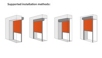 Porte à enroulement automatique en PVC haute vitesse, porte industrielle étanche et résistante au vent pour atelier, extérieur, villa, appartement