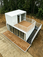 Maison préfabriquée de luxe de 20 pieds, type Apple Cabin, avec vue panoramique, pour hôtel-resort moderne.